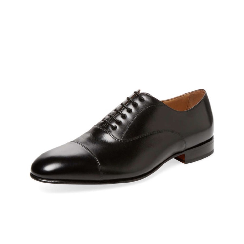Luxury Black Leather Oxford